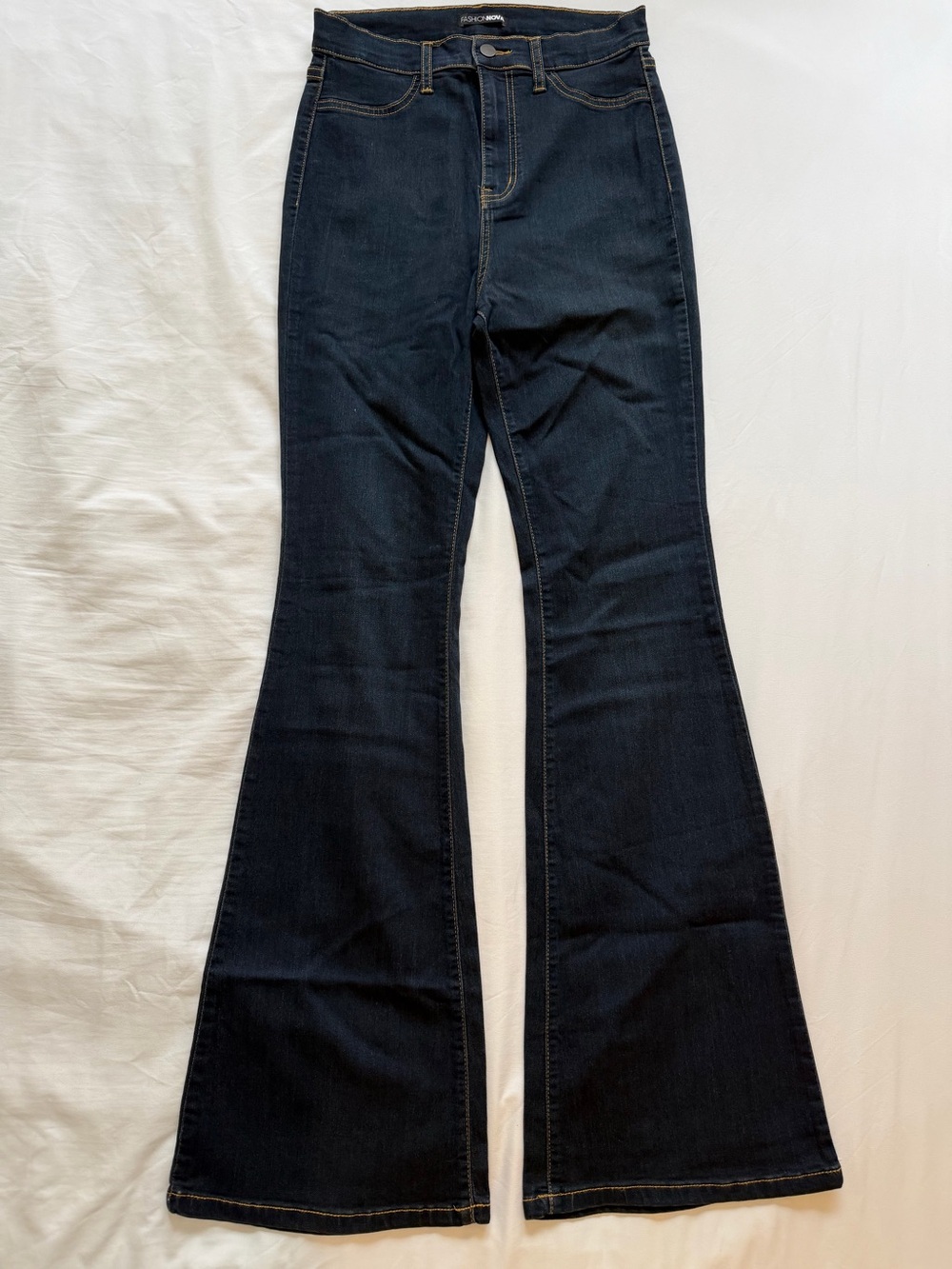 Fashion Nova Dark Blue Flare Jeans